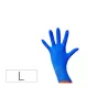Guantes de nitrilo talla L desechable sensitive sin polvo color azul caja de 100 unidades