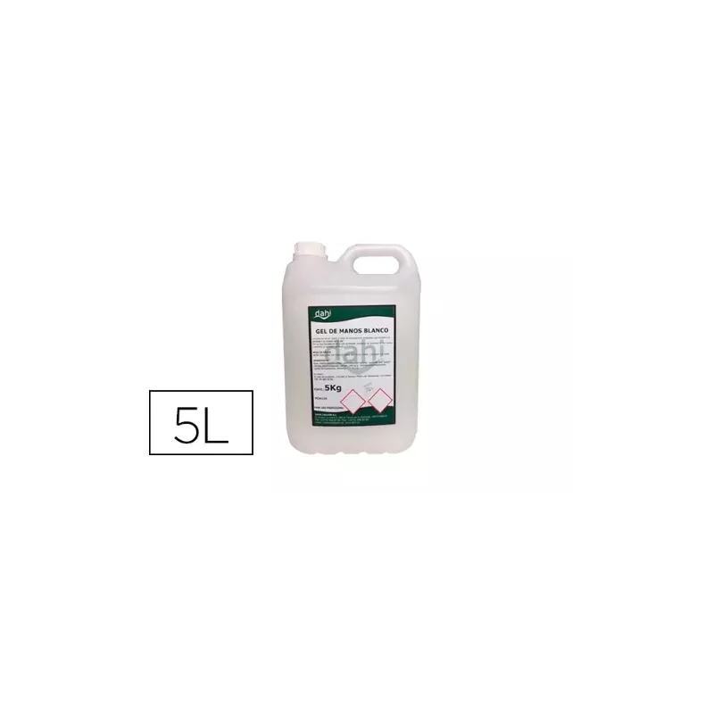 Gel de manos DAHI blanco nacarado garrafa de 5 litros